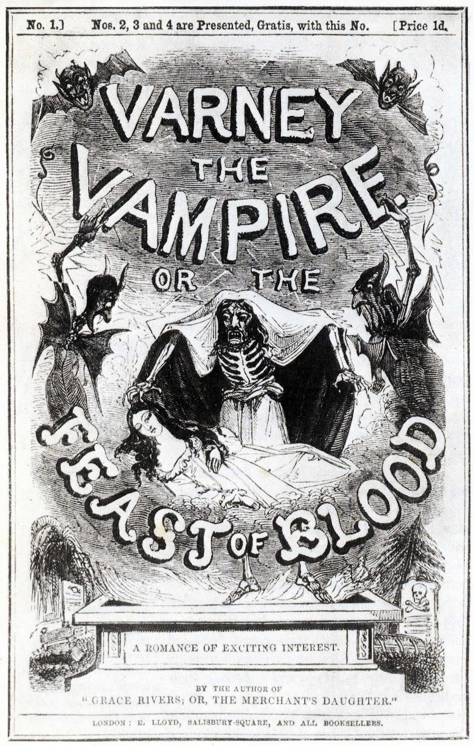 Cover of the first edition of Varney the Vampire