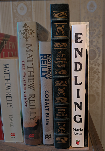 Endling by Maria Reva at the end of my bookshelf