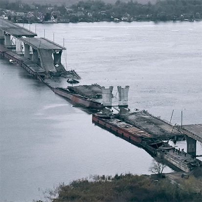 Destruction of the Antonivskyi Bridge