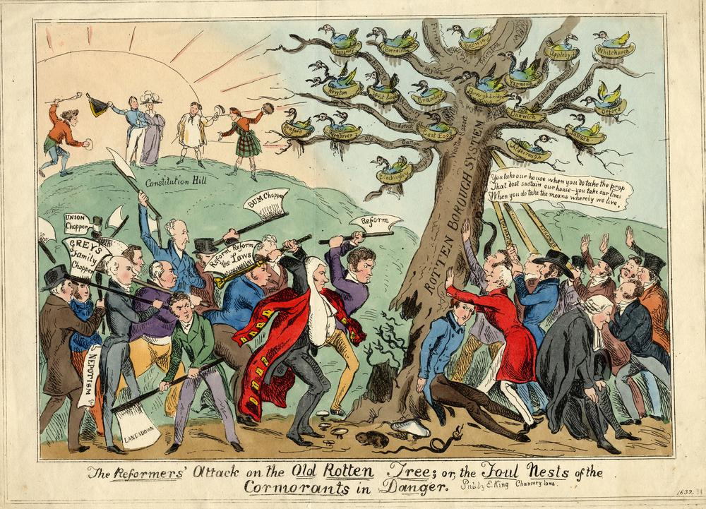 ‘Attack on the Old Rotten Tree’ by E. King, 1831