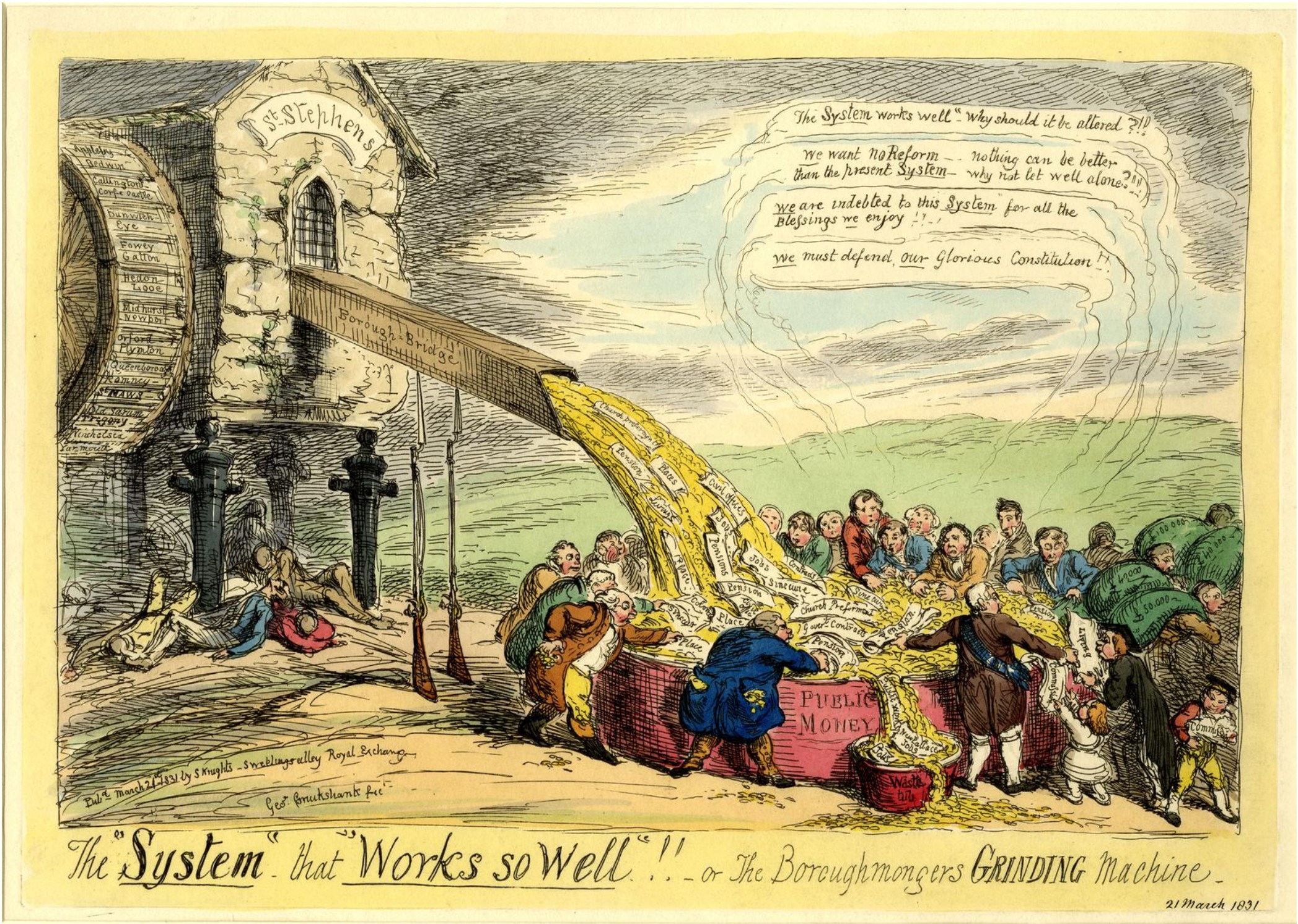 ‘The System that Works So Well’ by George Cruickshank, 1831