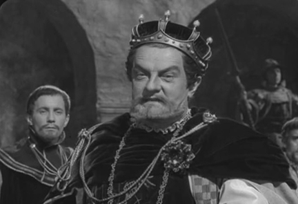 Claudius from Laurence Olivier's Hamlet, play by Basil Sydney