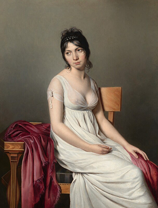 Portrait of a Young Woman in White by Jacquis-Louis David, circa 1798