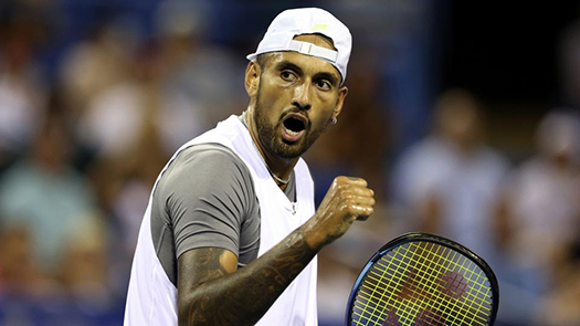 Nick Kyrgios playing well