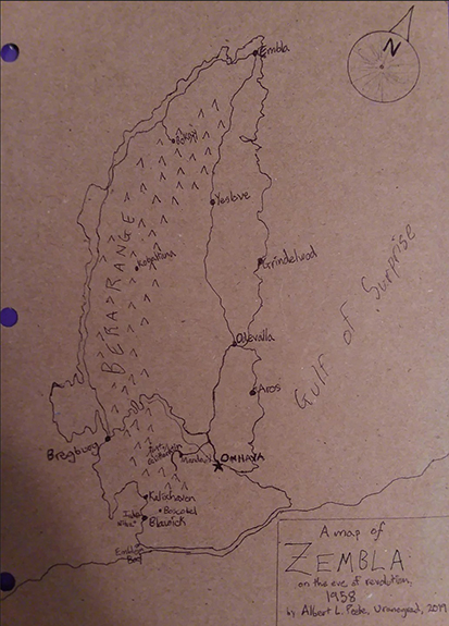 Kinbote's Zembla - Imaginary Map