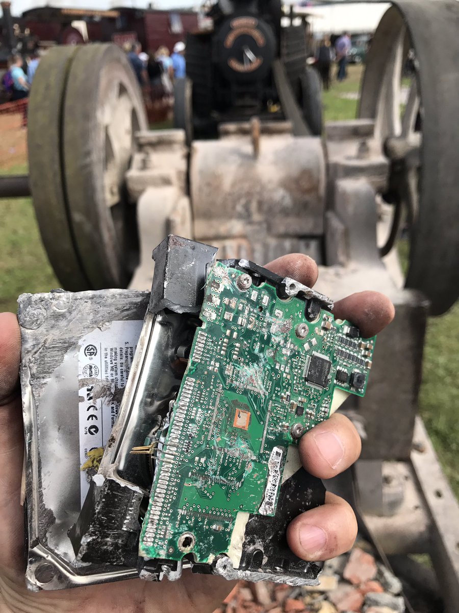 Terry Pratchett's hard drive crushed