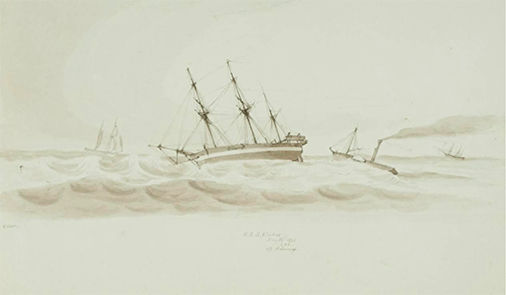‘HMS Erebus 22 May 1845, 3AM, off Aldborough’ by Graham Gore