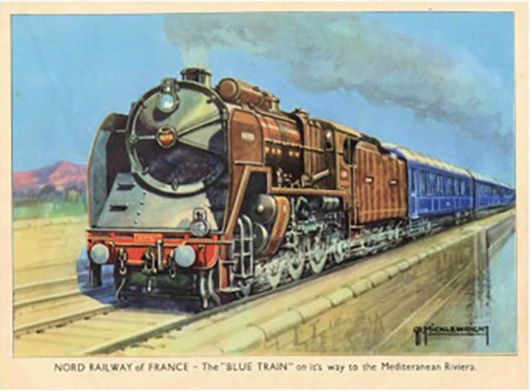 Postcard of the Blue Train