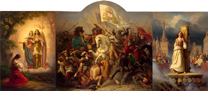 ‘The Life of Joan of Arc’ Triptych by Stilke Hermann Anton, 1843