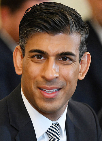 Rishi Sunak - Prime Minister at the time of Universality's writing