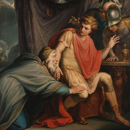 Priam Begging Achilles by Nathan Lyvan, 1876