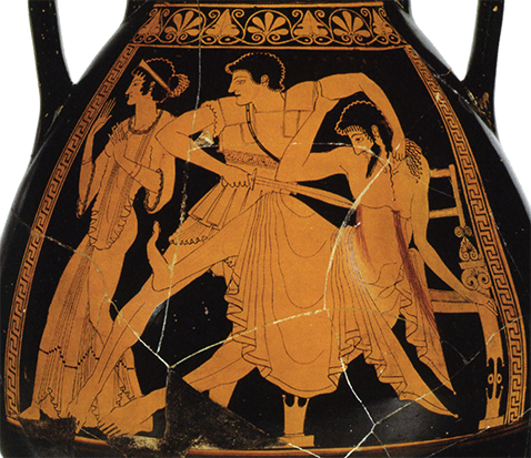 Orestes Kills Aegisthus, Berlin Painter, c500 BCE