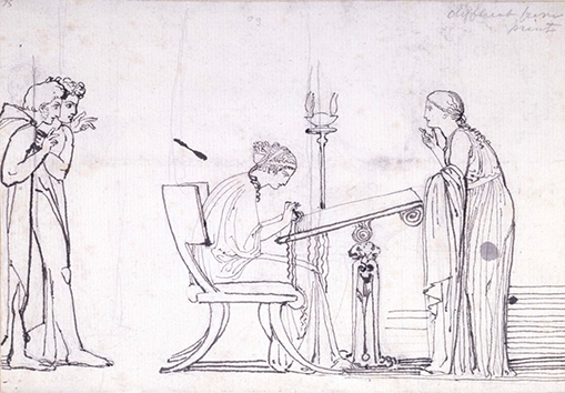 Penelope Surprised by the Suitors by John Flaxman, c1793