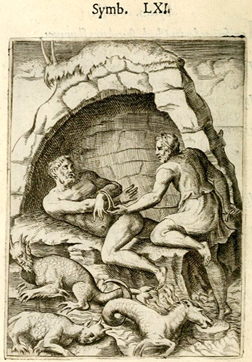 Menelaus and Proteus by Giulio Bonsone, 1574