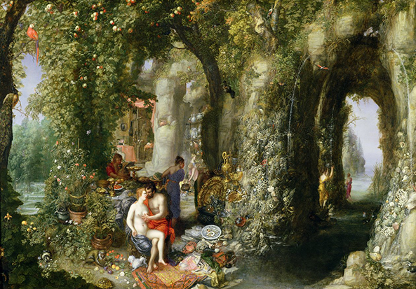A Fantastic Cave with Odysseus and Calypso by Jan Brueghal the Elder circa 1616