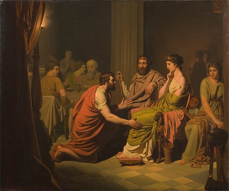 ‘Odysseus Before Alcinous, King of the Phaeacians’, August Malmström, 1853
