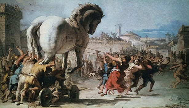 ‘The Procession of the Trojan Horse into Troy’, Giovanni Domenico Tiepolo, c1760
