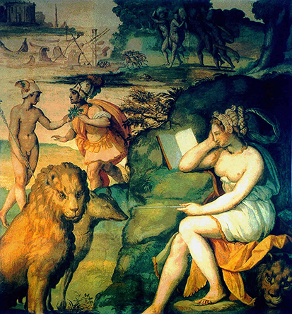 ‘The Witch Circe Poisons Odysseus' Men’, Allesandro Allori, 1580