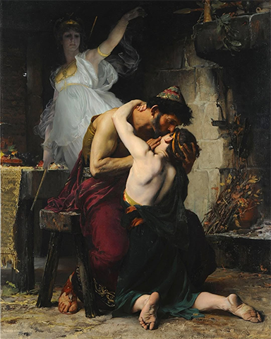‘Reunion of Odysseus and Telemarchus’, Henri-Lucien Doucet, 1880