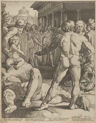 ‘The Fight Between Ulysses and Irus’, Jan Muller, 1589