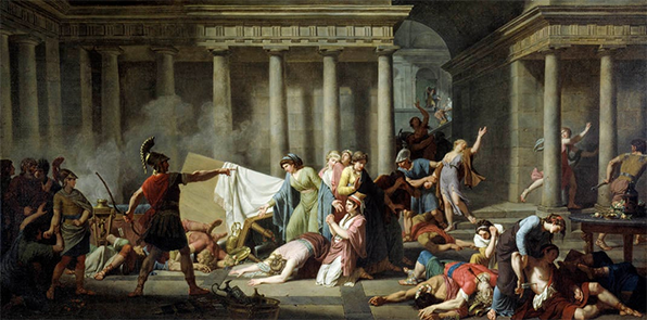 ‘Ulysses After Returning to His Palace and Slaying Penelope’s Suitors Orders the Women to Remove the Bodies’, Nicolas-André Monsiau, 1791